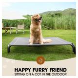 Czpalo Elevated Dog Bed, Raised Outdoor Dog Bed for Extra Large Sized Dog, Portable Cooling Pet Cot with Breathable & Washable Mesh, Indoor & Outdoor Pet Hammock with Skid-Resistant Feet.