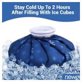 NEWGO Ice Pack for Injury Reusable, Small Ice Bag Refillable Ice Pack for Hot Cold Therapy and Pain Relief, Hot Water Bag, No-Leak Medical Ice Bag (9 Inch)
