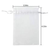 Tojwi 50pcs Organza Bags-Mix Color 3.54