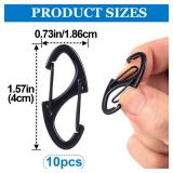 HINZIC 8pcs Anti Theft Zipper Locks, Dual Opening Theft Deterrent Clasps, Zipper Clips Replacement for Backpacks, Luggage, Clothing, Traveling Outdoor Sports- Black