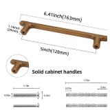 POVEFONK 9 Pack 5 inch(128mm) Antique Brass Kitchen Cabinet Handles Cabinet Pulls Vintage Drawer Pulls Aged Gold Bronze Kitchen Cabinet Hardware Handles
