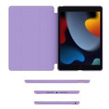 Soke Case for iPad 9th/8th/7th Generation 2021/2020/2019, [Slim Trifold Stand + Auto Wake/Sleep], Premium Protective Hard PC Back Cover for Apple iPad 10.2 Inch (Lilac)