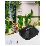 UPETTOOLS Aquarium Air Pump for Fish Tank, Ultra Quiet Fish Tank Air Pump Fish Oxygen Pump Aquarium Bubbler Kit with Air Tubing, Bubble Stone and Check Valve, Fish Tank Aerator Kit