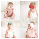 Niceye Baby Girls Headbands with Bows Handmade Hair Accessories Stretchy Hairbands for Newborn Infant Toddler