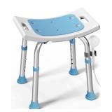 HOMLAND Shower Chair for Inside Shower, 400 lbs Adjustable Shower Stool with Suction Feet, Shower Seat for Inside Tub Bathroom Bench Bath Chair for Elderly and Disabled, White
