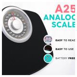 Adamson A25 Scales for Body Weight - Up to 400 LB - 5.3 Dial on 12.4 x 10.2 Platform - Anti-Skid Rubber Surface - High Precision Bathroom Scale Analog - Durable with 20-Year Assurance - Gold
