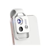 200X Phone Mini Pocket Microscope with LED Light/Universal Clip, Nano Zoom Portable Digital Microscope Camera Attachments for 99% Smartphone, Microworld for Kids Adults (White 200X with CPL)