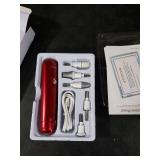 Professional Manicure Pedicure Set - Cordless Electric Foot Nail Care Trimmer Buffer Tools - 5 Speeds, Rechargeable, Thick Nails (Red)