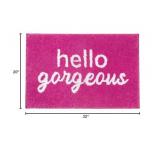Nymphia Pink Bathroom Rugs Hello Gorgeous Bath Mat for Non Slip Soft Cute Bath Rug Preppy Bathroom Decor, 20x32 Inch, Hot Pink