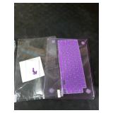 DONGKE Compatible with MacBook Air 13.6 inch Case M4 M3 M2 2025 2024 2023 2022 A3240 A3113 A2681, Glitter Bling Plastic Hard Shell & Keyboard Cover for MacBook Air M4 13 inch Case, Star Purple