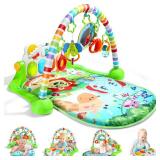 CUTE STONE Baby Gym Play Mat, Play Piano Gym with Tummy Time Activity Mat, Musical Activity Center for Infants Toddlers