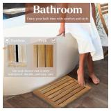 Perfnique Teak Shower Mat, 21
