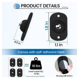 TRVL FIELDER Self Adhesive Caster Wheels, Appliance Rollers for Kitchen Appliances, 360° Swivel Mini Universal Wheel Roller Casters, Sticky Pulley for Trash Can, Small Furniture (Black - 16 Pcs)