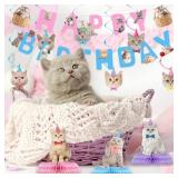 16pcs Cat Birthday Party Supplies