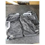BAGAIL 4 Set/6 Set/8 Set Compression Packing Cubes Travel Accessories Expandable Packing Organizers (Cloth Pattern, 4-Black)