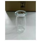 (UNUSED) 48 Pcs 3.4 oz Mini Yogurt Jars Small Glass Bottles with Cork Lids Mini Milk Potion Bottles Glass Pudding Jars for Party Favors Wedding Decor DIY Gift Baby Shower
