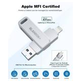 FACTORY SEALED - MFi Certified 128GB Photo Stick for iPhone Flash Drive,USB Memory Stick Thumb Drives High Speed USB Stick External Storage Compatible for iPhone/iPad/Android/PC