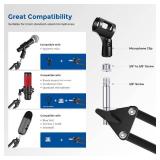 Neewer Microphone Arm Stand, Suspension Boom Scissor Mic Arm Stand with 3/8 to 5/8 Screw and Cable Ties Compatible with Blue Yeti, Snowball, Yeti X, Quadcast and Other Mics, Max Load 1.5kg