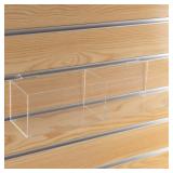 FACTORY SEALED - CiaoHER Slatwall Acrylic Retail Tray Rectangular Clear Dump Bin Merchandise Storage Organizer Caddy for Slatwall Displays, 16\x4\"x4\"" (2 compartments)"""