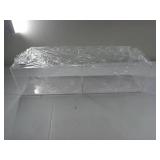 FACTORY SEALED - CiaoHER Slatwall Acrylic Retail Tray Rectangular Clear Dump Bin Merchandise Storage Organizer Caddy for Slatwall Displays, 16\x4\"x4\"" (2 compartments)"""