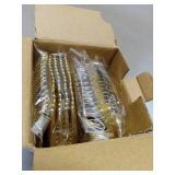 FACTORY SEALED - N9R 60pcs Gold Plastic Silverware - Gold Plastic Cutlery Set Disposable Flatware Dinnerware -30 Forks, 15 Spoons, 15 Knives for Party, Thanksgiving, Christmas