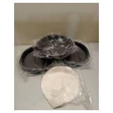 FACTORY SEALED - tutikuki 8" Round Cake Pan 3PCS Nonstick Cake Pans with 100 PCS Parchment Paper Carbon Steel Cake Baking Pans with Handle Dishwasher Safe