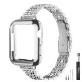 QUNDAXI Slim Watch Band Compatible with Apple Watch 41mm 45mm 42mm 44mm 40mm 38mm Metal stainless steel Watchband suitable for iWatch 87654321SE series Women Luxury strap (38mm 40mm 41mm,