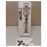 QUNDAXI Slim Watch Band Compatible with Apple Watch 41mm 45mm 42mm 44mm 40mm 38mm Metal stainless steel Watchband suitable for iWatch 87654321SE series Women Luxury strap (38mm 40mm 41mm,