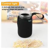 Beautyflier Mason Jars 32oz Wide Mouth Sleeve Regular Mouth Mason Jars Insulators Drinking Glass Coolers Sprouting Jars Blackout Sleeve (Black)