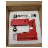FACTORY SEALED - LOCAME Adjustable Trailer Hitch, Fits 2.5-Inch Receiver Only, 6-Inch Drop/Rise Aluminum Drop Hitch,18,500 LBS GTW-Tow Hitch for Heavy Duty Truck with Double Stainless Steel Locks, Red