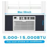 FACTORY SEALED - Air Jade Window Air Conditioner Side Panels, Full Surround Insulated Foam Cover for Indoor Window AC Unit, Window AC Seal Kit for Summer and Winter, Black