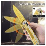 (UNUSED) COLDOWN EDC Pocket Knife, Tactical Folding Knife with Crossbar Lock, Belt Clip, Camping Knife with 3.7 inch Sharp Blade, Flip Open EDC Knives, Cool Gadgets Gifts for Men Women Survival Hiking