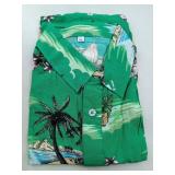 (UNUSED) Vzteek Mens-Hawaiian-Shirts-Short-Sleeve,Tropical Casual Button Down Shirts, Beach Holiday Summer Printed Shirts for Men(Green Palm, X-Large)