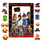 FACTORY SEALED - GREHUMOR Kentucky Derby Party Decorations 18 Pack Kentucky Horse Derby Photo Booth Props Run for The Rose Photo Props Glasses Horse Race Party Supplies for Derby Day Festival Horse Bi