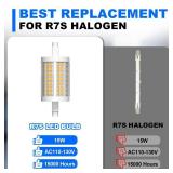 (UNUSED) DoRight 15W R7s LED Dimmable Bulb, 15W 1000LM J78 Halogen Bulb Equivalent, 110-130V Cool White 6000K Dimmable T3 LED Bulb, Double Ended Floodlight Bulbs for Work, Security, Floor Lamps, 2 Pac