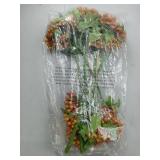 (UNUSED) DILATATA Plastic 12 Inch Pepperberry Artificial Berry Stems Holly Christmas Berries for Festival Holiday Crafts and Home Decor, Orange Berry Floral Christmas Tree Decorations