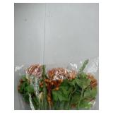 (UNUSED) DILATATA Plastic 12 Inch Pepperberry Artificial Berry Stems Holly Christmas Berries for Festival Holiday Crafts and Home Decor, Orange Berry Floral Christmas Tree Decorations