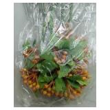 (UNUSED) DILATATA Plastic 12 Inch Pepperberry Artificial Berry Stems Holly Christmas Berries for Festival Holiday Crafts and Home Decor, Orange Berry Floral Christmas Tree Decorations
