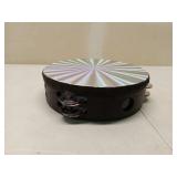 Radiant Tambourine 8 Inch Hand Held Drum with Double Row jingles, Reflective Tambourines Percussion Musical Instruments for Adults Kids Church Party Dance Games- Missing one Zill and bar for connectio