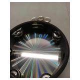 Radiant Tambourine 8 Inch Hand Held Drum with Double Row jingles, Reflective Tambourines Percussion Musical Instruments for Adults Kids Church Party Dance Games- Missing one Zill and bar for connectio