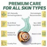 FACTORY SEALED - Snail Mucin 96% Moisturizer with Aloe, Nicacinamide, Snail Secretion Filtrate, 99% Naturally Derived Ingredients, crema de baba de caracol original 100ml Air Pump, Korean Moisturizer 