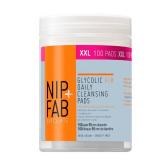 FACTORY SEALED - Nip + Fab Glycolic Acid Fix Daily Cleansing Pads for Face with Hyaluronic Acid, Witch Hazel, Exfoliating Resurfacing AHA Facial Cleanser Pad for Exfoliation Even Skin Tone Brighten Sk