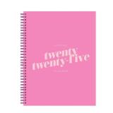 FACTORY SEALED - Rileys & Co 2025 Diagonal Weekly Planner - Annual Weekly & Monthly Agenda Planner, Jan - Dec 2025, Flexible Cover, Notes Pages, Twin-Wire Binding (8.5 x 11-Inches, Pink)
