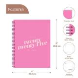 FACTORY SEALED - Rileys & Co 2025 Diagonal Weekly Planner - Annual Weekly & Monthly Agenda Planner, Jan - Dec 2025, Flexible Cover, Notes Pages, Twin-Wire Binding (8.5 x 11-Inches, Pink)
