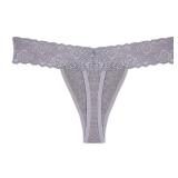 (UNUSED) Sunm Boutiqu Lace Thongs for Women, Cotton Womens Underwear Pack, Sexy Low Rise T Back Cheeky Panties (6 Pack, X-Large, Basics