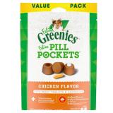 FACTORY SEALED - Feline Greenies Pill Pockets For Cats Natural Soft Cat Treats  Chicken Flavor  3 Oz Pack (85 Treats) - Retail: $20