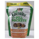 FACTORY SEALED - Feline Greenies Pill Pockets For Cats Natural Soft Cat Treats  Chicken Flavor  3 Oz Pack (85 Treats) - Retail: $20