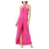 FACTORY SEALED - The Drop Womens Halter Twist Tie Dress, Beetroot, L