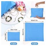 FACTORY SEALED - DIVINA VITAE 8Pcs Anti Tarnish Jewelry Storage Bads, Large Tarnish Remover Silver Protector Zipper Bags Pouches for Sterling Silver Silverware Flatware Vase Polishing(2 Sizes)