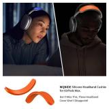 (UNUSED) Headband Cover for Apple AirPods Max, WQNIDE Washable Soft Silicone Headphone Headband Protectors/Comfort Cushion/Top Pad Protector Sleeve Compatible with AirPods Max (Orange)
